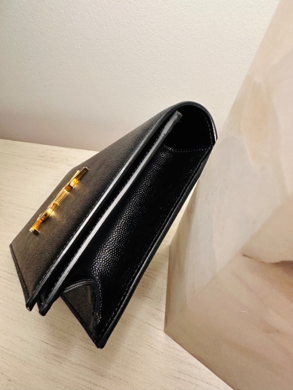 Saint Laurent Kate Clutch - Black - Picture 5 of 12